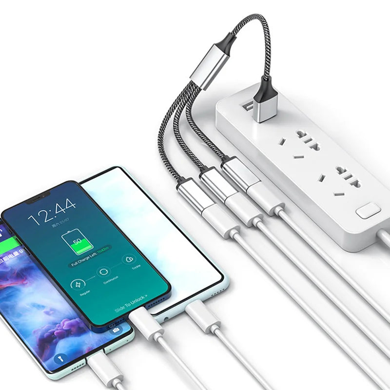 USB Cable Splitter HUB Extentions 2/3/4 Ports Phone Charger Power Adapter OTG Multiple Expander Charging Docking for Computer