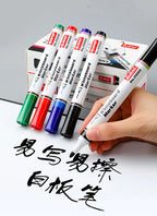 4 Colors Dry Erase Whiteboard Marker Pen Blackboard Erasable Chalk Pens Low Odor White Board Markers Office School Stationery