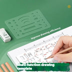 College student drawing tool set Professional construction engineering Combination assembly drawing  geometry set for school