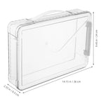 Magazine Portable A4 Paper Storage Bin Transparent File Boxes Document Container Plastic with Lids Holder Case Handle