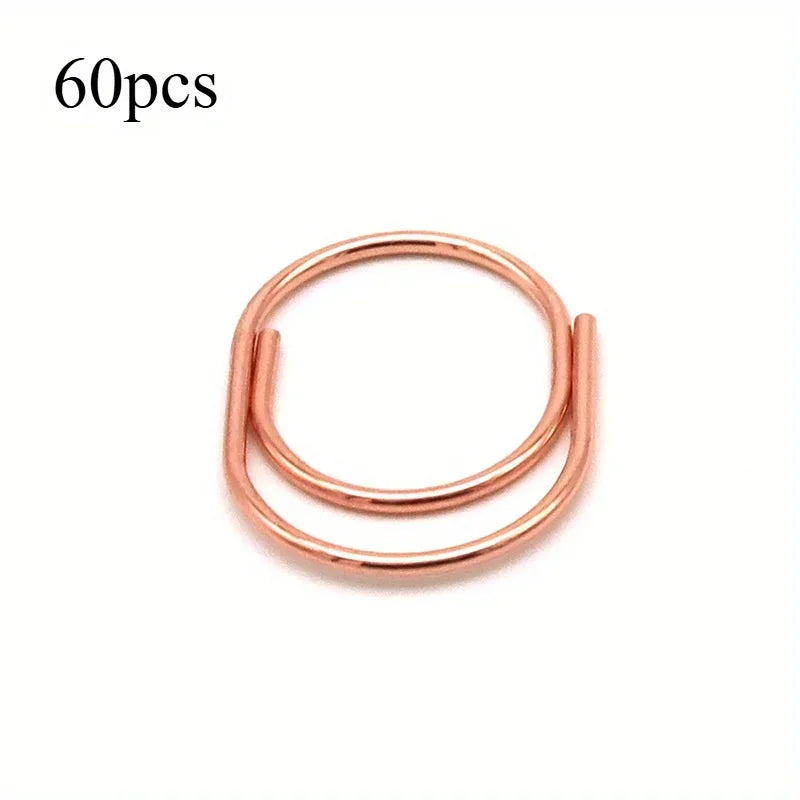 60pcs Creative 25mm Paper Clips Cute Paper Clip Mini Metal Paper Clip - Perfect For Planners & Office Supplies