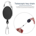 1/3/5/10Pcs Fly Fishing Key Ring Retractor Tool Retractable Keychain Reel Badge Holder Fishing Tackle