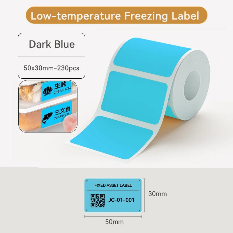 1 Roll NIIMBOT White/Cold Thermal Adhesive Label for B1 B21 B3S B31 B4 Anti-Oil Tear-Resistant Price Tag Home Bussiness Use
