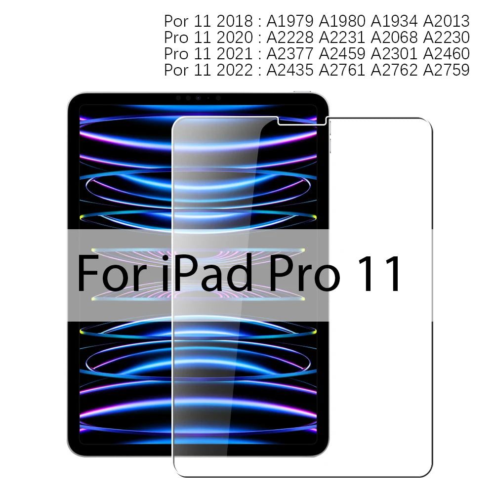 Tempered Glass Screen Protector For Ipad Pro 13 11th M5 M4 2025 12.9 A16 Air 11 5 4 M3 M2 10 9 9th 10th Generation Mini 7 6 Film