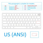 (Us American Version) Translucent Gray Mbp Suitable for Apple Mac Book Keyboard Stickers, Translucent Protective Stickers, Compatible with 13- 16inch MacBook Air/Pro