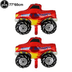 Monster Truck Party Supplies Disposable Tableware Plates Napkin Banner Tablecloth for Kids Boys 2nd Birthday Party Decorations
