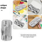 1Set Student Geometry Set Compass Protractor Ruler Math Tools Accurate Measurement Portable Lightweight School Home Learning Kit