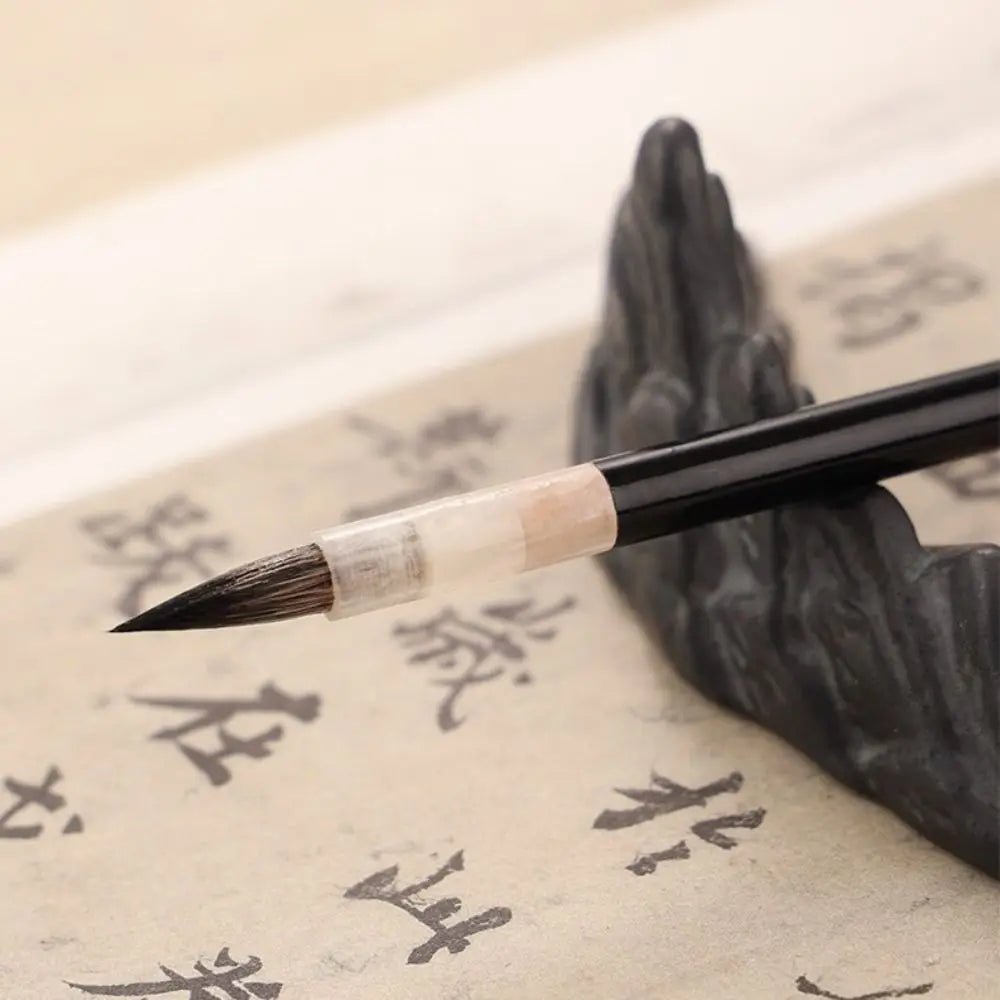 Traditional Chinese Calligraphy Brush Oil Watercolor Wolf Hair Scriptures Writing Brush Wood Oil Painting Art Paint Brush