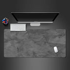 Large size table mat HD printing anti-slip design xxl desktop keyboard table mat gray series game mouse pad lock edge
