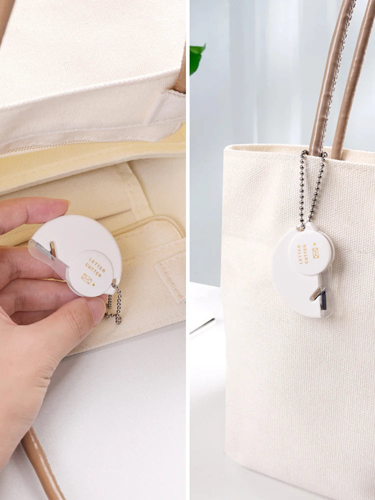 Portable Mini Letter Opener Paper Cutter, Attach to Refrigerators or Iron Surfaces to Prevent Loss