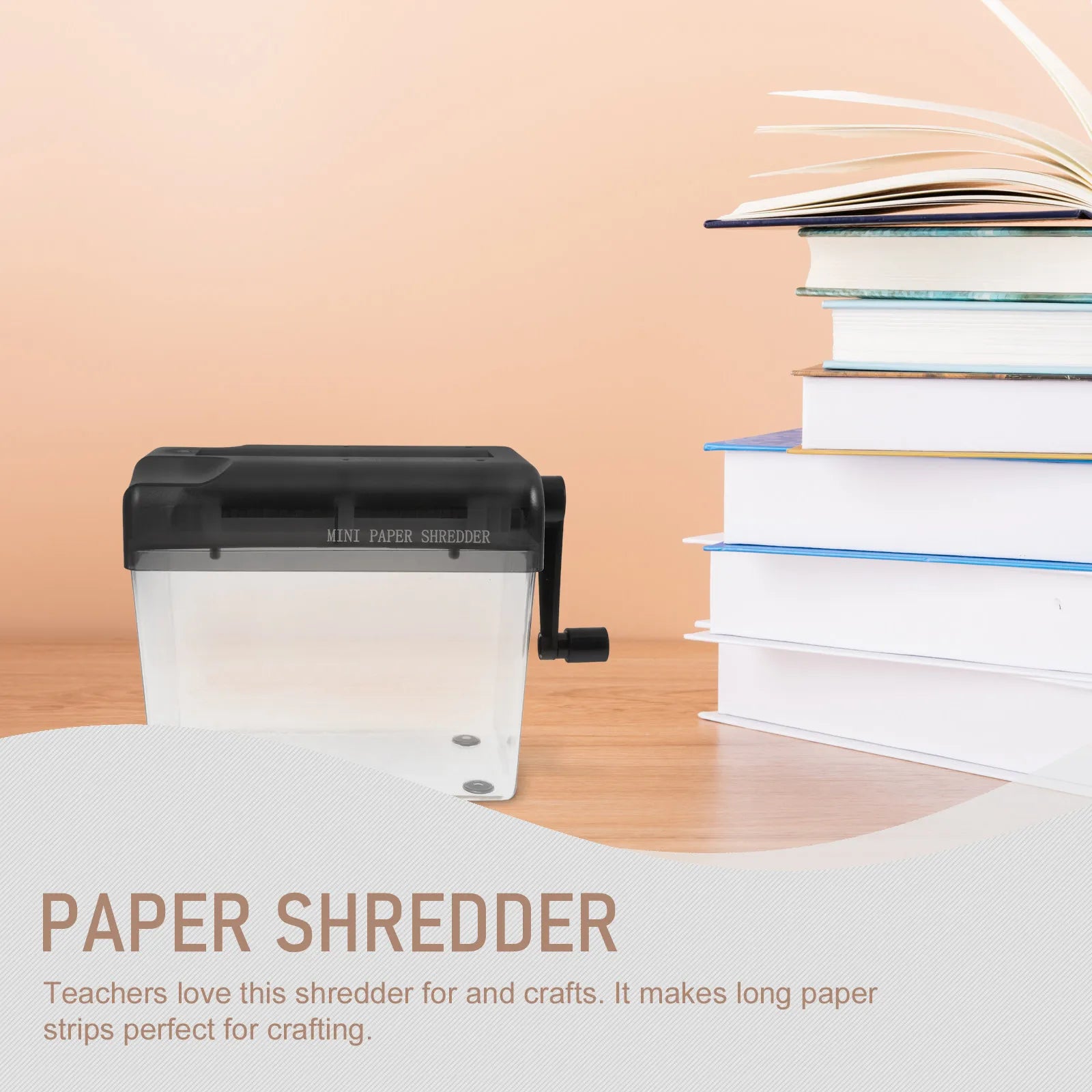 Convenient Manual Paper Shredder Desktop Small Hand Shredder Home Office Wear Resistant Household Paper Cutter for Bills