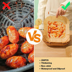 Air Fryer Unbleached Perforated Parchment Paper Sheets Mat & Square Baking Paper Liners Tray For Ninja Foodi Grill 5-in-1 AG301