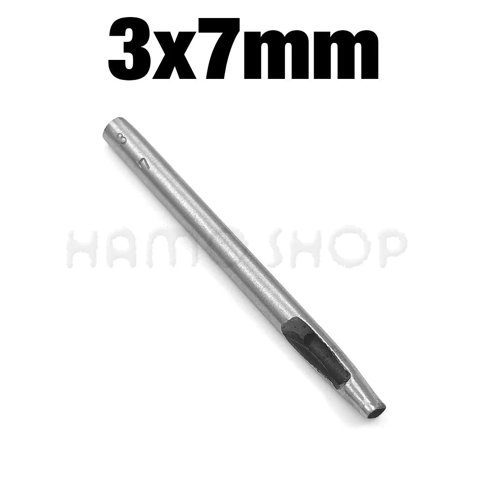 1pc 2mm-6mm Width Leather Oval Shape Hole Punch Steel Craft Hollow Hole Punch Leather Tools Leather Belt Hole Punch DIY Tools