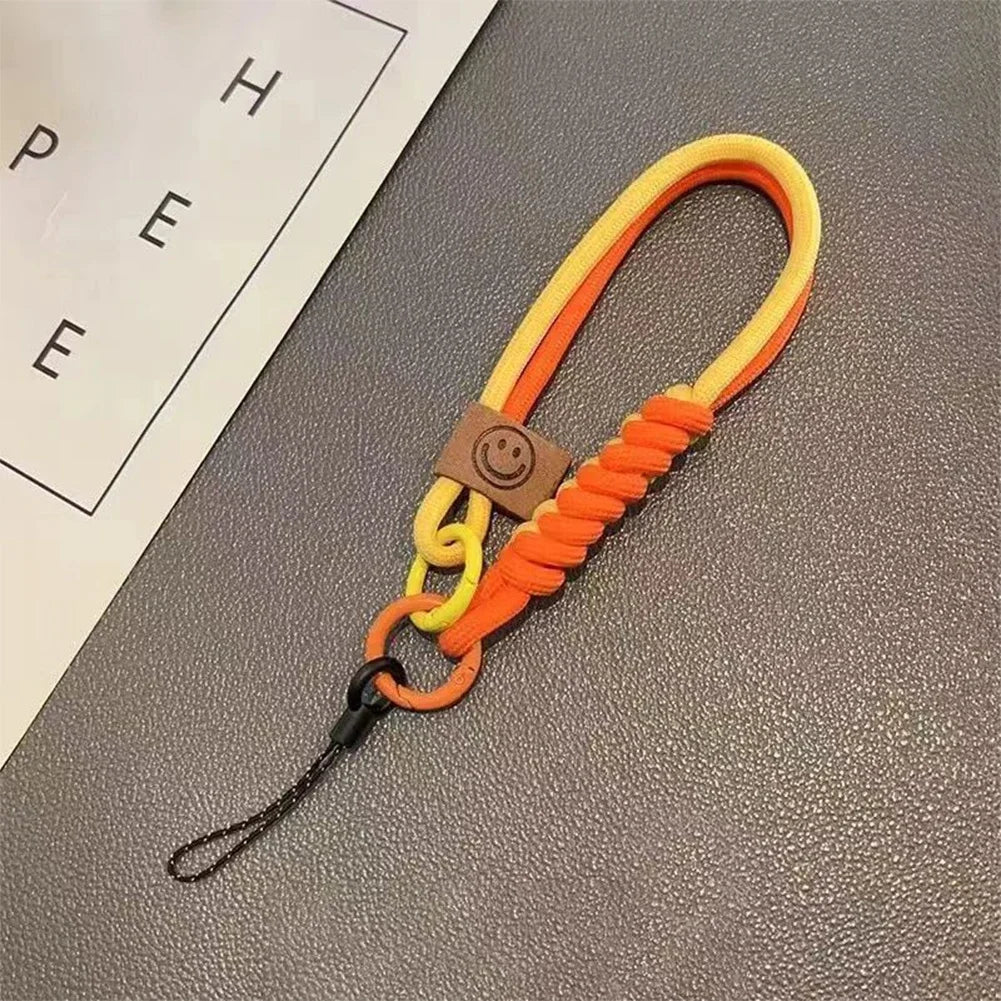 Universal Collision Color Woven Phone Straps Short Handheld Pendant Anti Fall Versatile Wristband Mobile Phone Hanging Rope