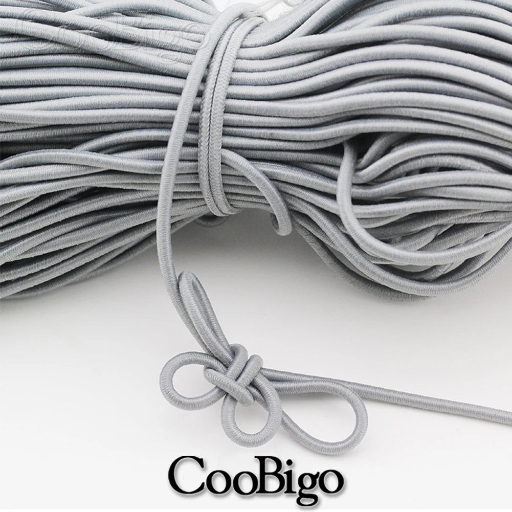 5Meters 3mm Colorful Single Core Round Elastic Band Rubber Rope Flexible Line Stretchable Cord DIY Craft Sewing Accessories