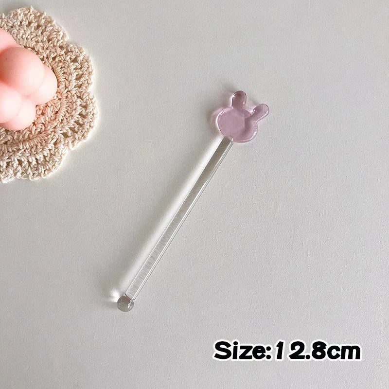 Glass Stirring Rod Moon Star Shape Stir Bar Coffee Cocktail Mixing Sticks Home Party Transparent Aesthetic Cocktail Muddler