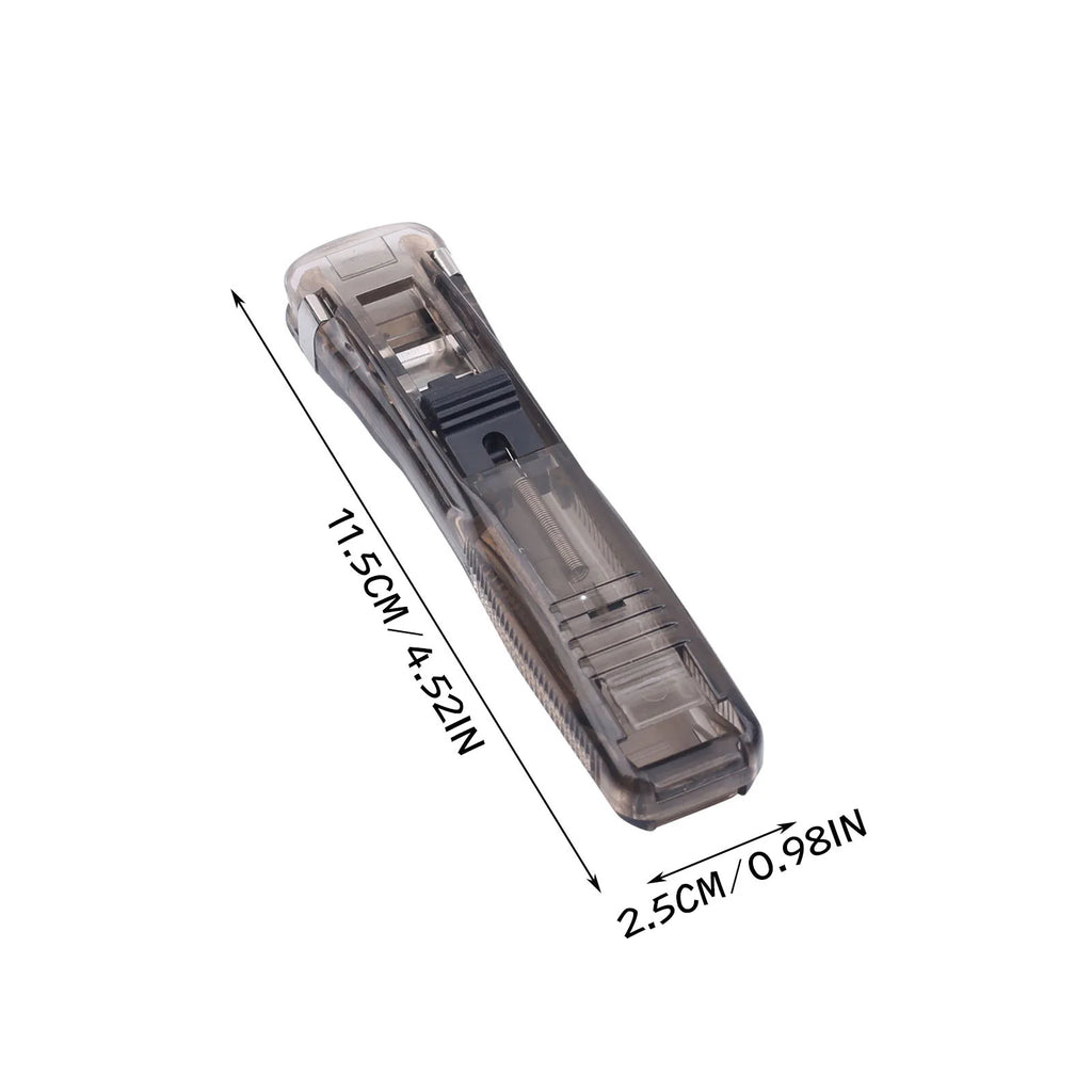 Push Stapler Binder Clips Paper Clamps Desktop Stapler Reusable Creative Stapler and Sraple Pins School Office Binding Supplies