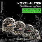 Water Proof 3/5/7.5M Metric Tape Measure Stainless Steel Anti-corrosion Retractable Ruler Hollow Design for Woodworking