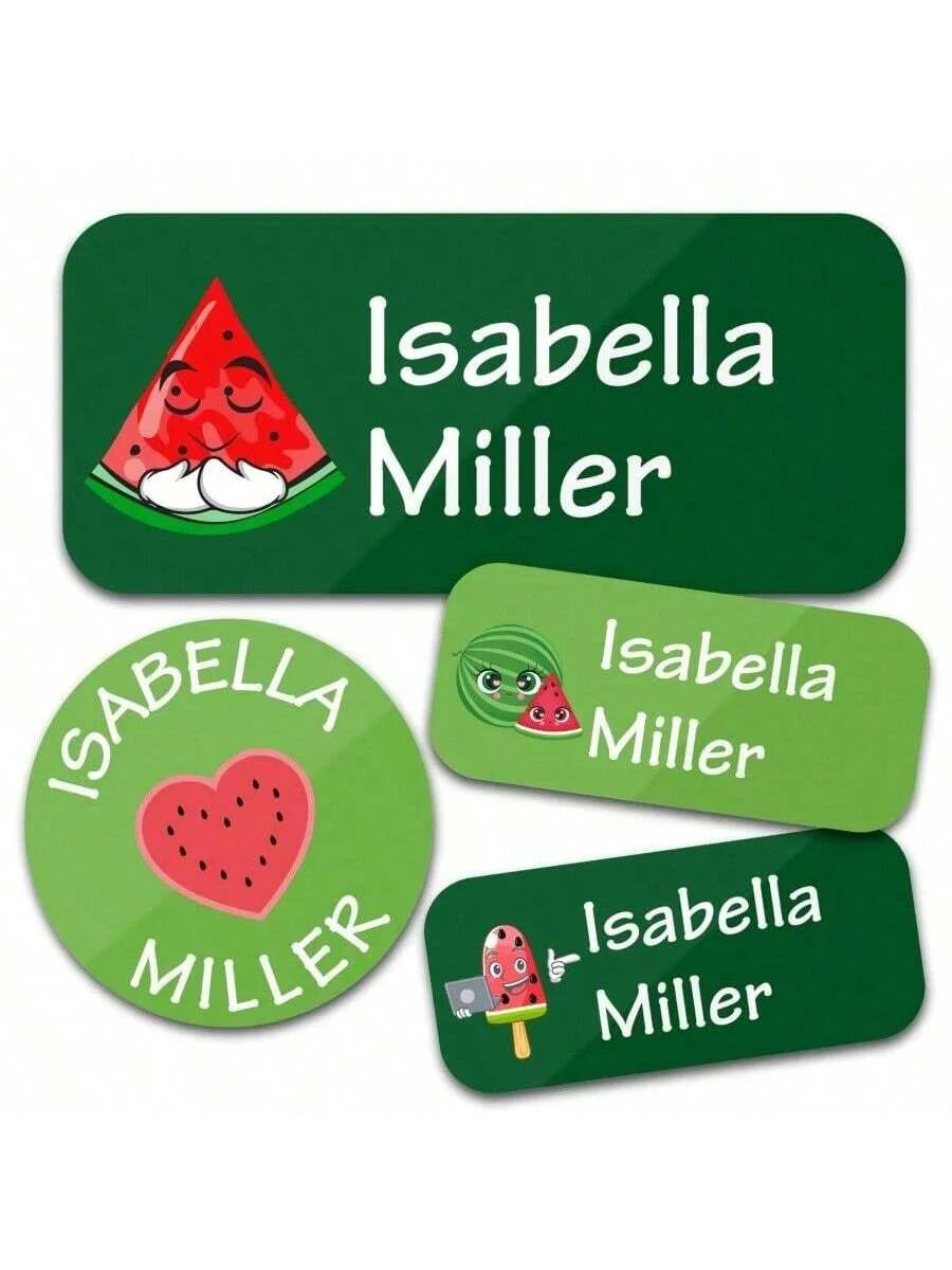 Custom Name Stickers 130 Pieces - Waterproof Personalized Adhesive Labels for Clothing