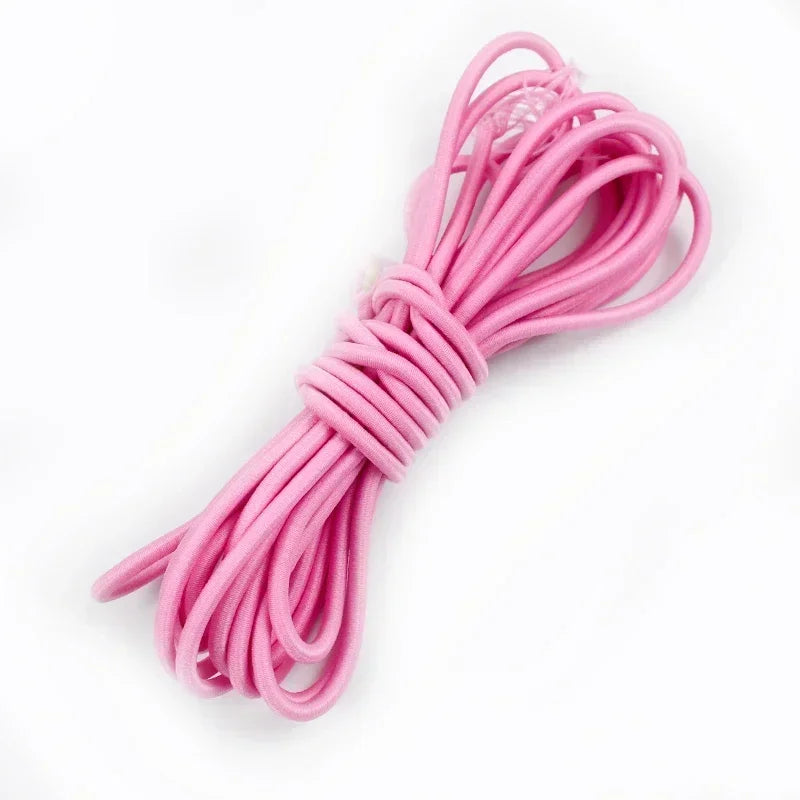 5/10/20/50M 4mm Multicolor Elastic Band Round Hair Bungee Rope Hat Drawstring Rubber Bands Clothes Spring String Cord Sewing Bia