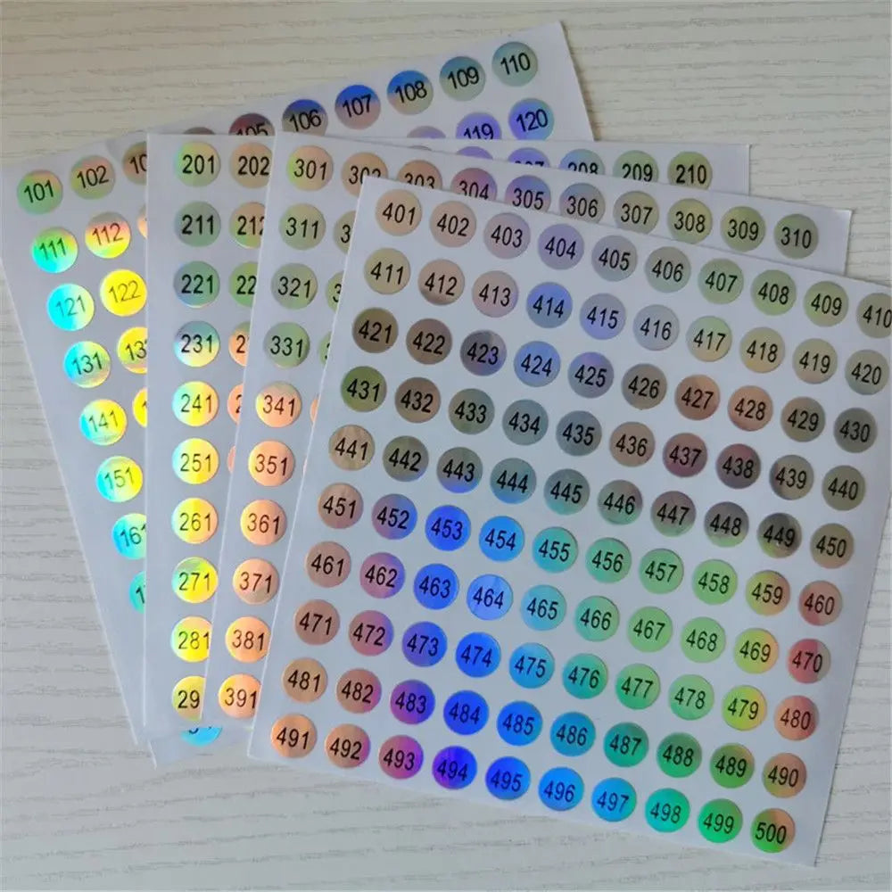 1-500 Classification Sticky Craft Package Label Distinguish Diamond Paint Storage Tags Digital Label Number Stickers Waterproof