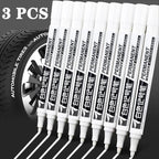 5pcs White Marker Paint Pens Waterproof Rubber Permanent Marker Pen Car Tyre Tread Environmental Tire Painting DIY Graffiti Pens