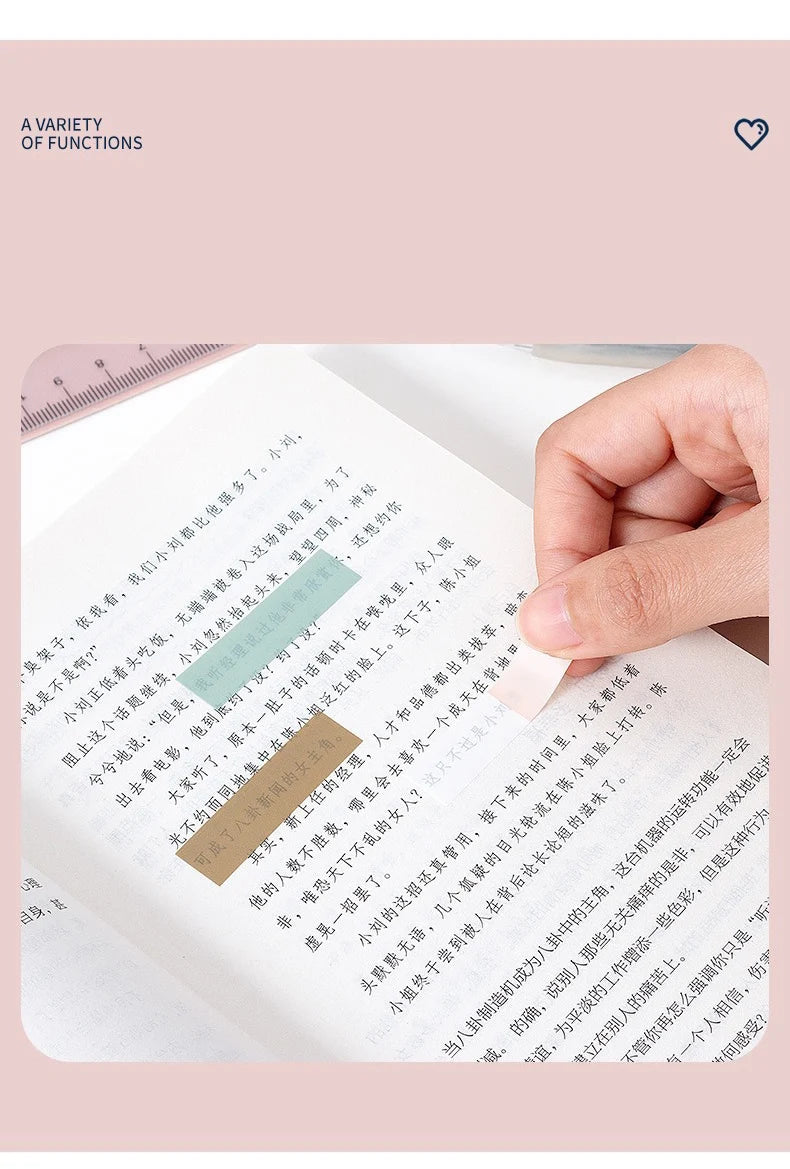 200 Sheets Index Tabs Self Adhesive Page Markers Transparent Sticky Notes Classify Files Flags Posted It Planner Stickers