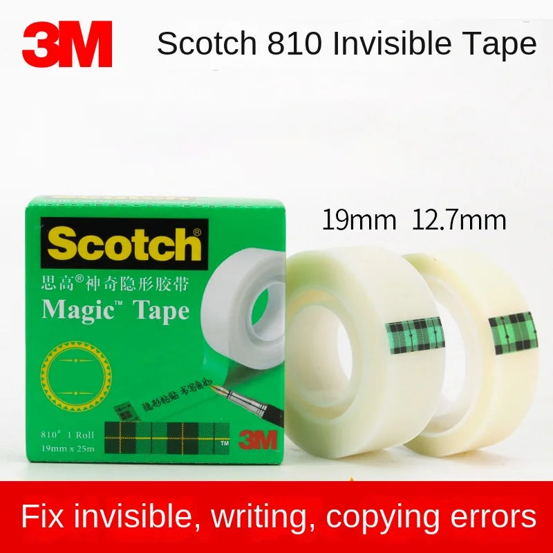 3M Scotch 810 Magic Tape High Viscosity No Trace Invisible Adhesive Tape Home Office Supplies and School Supplies Tape 19mm*10m