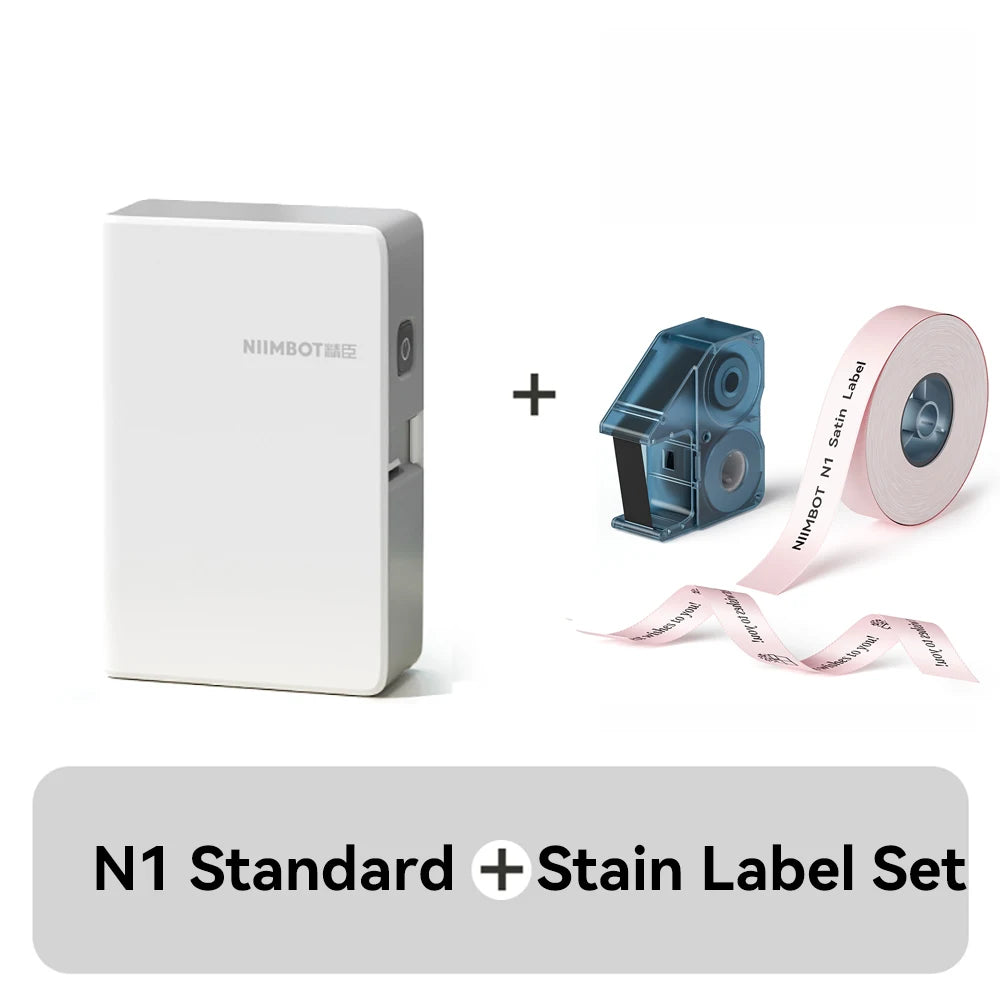 Niimbot N1/B18 Thermal Transfer Label Sticker Printer Mini Label Maker With Ribbon PET Papers For Jewelry Store Cable Cosmetics