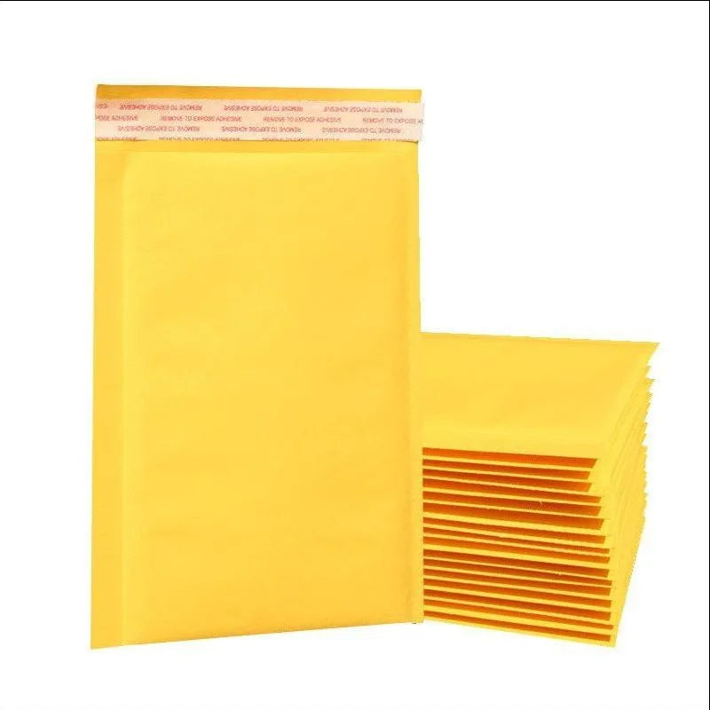 50-10PCS Kraft Bubble Mailers Envelopes Bags Different Specifications Waterproof Mailing Envelopes for Business Gift Packaging
