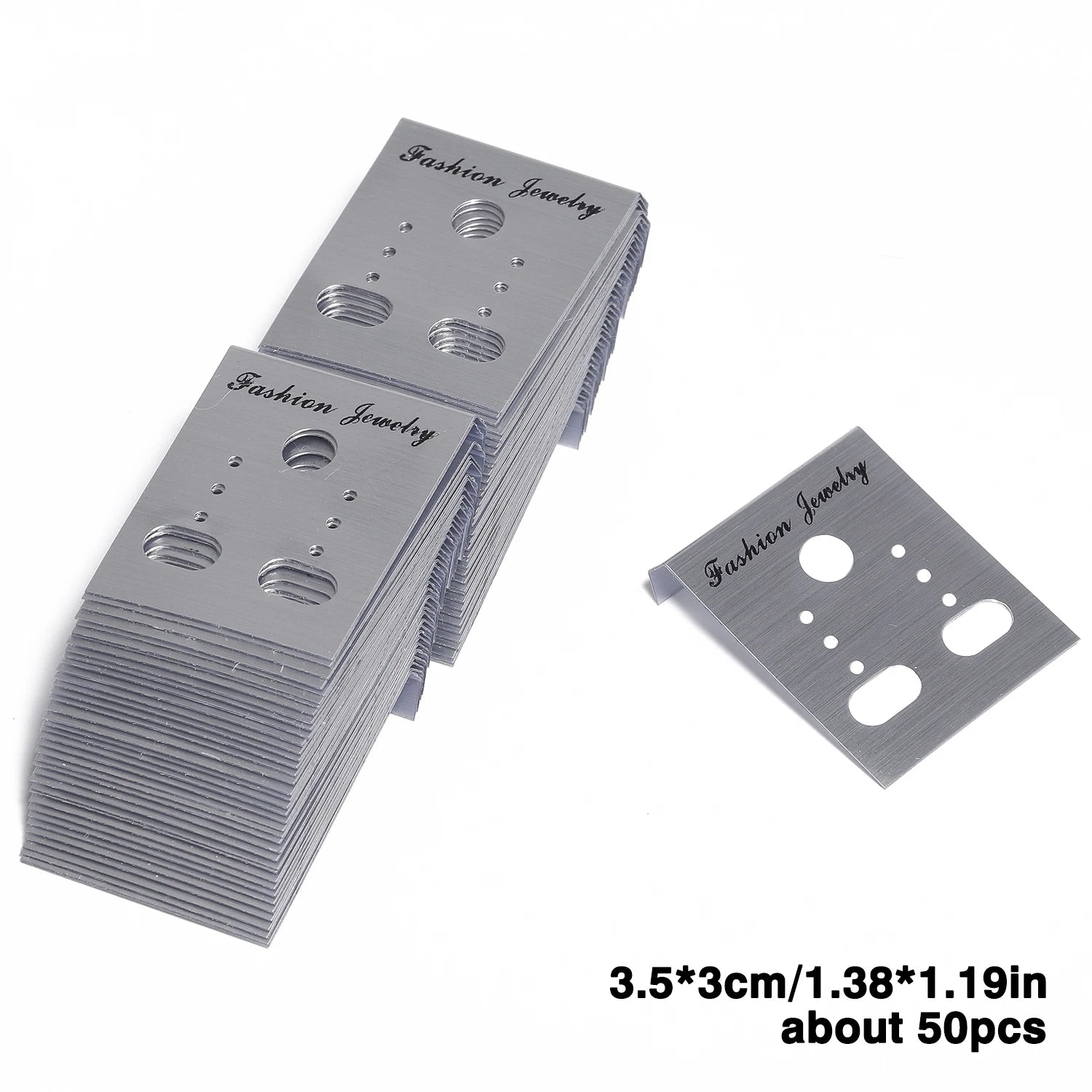 50/30pcs 3.5x3mm 5x3.5mm Earrings Necklaces Jewelry Plastic Display Cards Retail Price Tag Label Earring Stud Organizer Holder