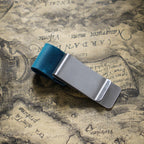 Brass Leather Pen Clip Stainless Steel Cowhide for Traveler's Notebook - Genunine Leather & Metal Notebook Accessory