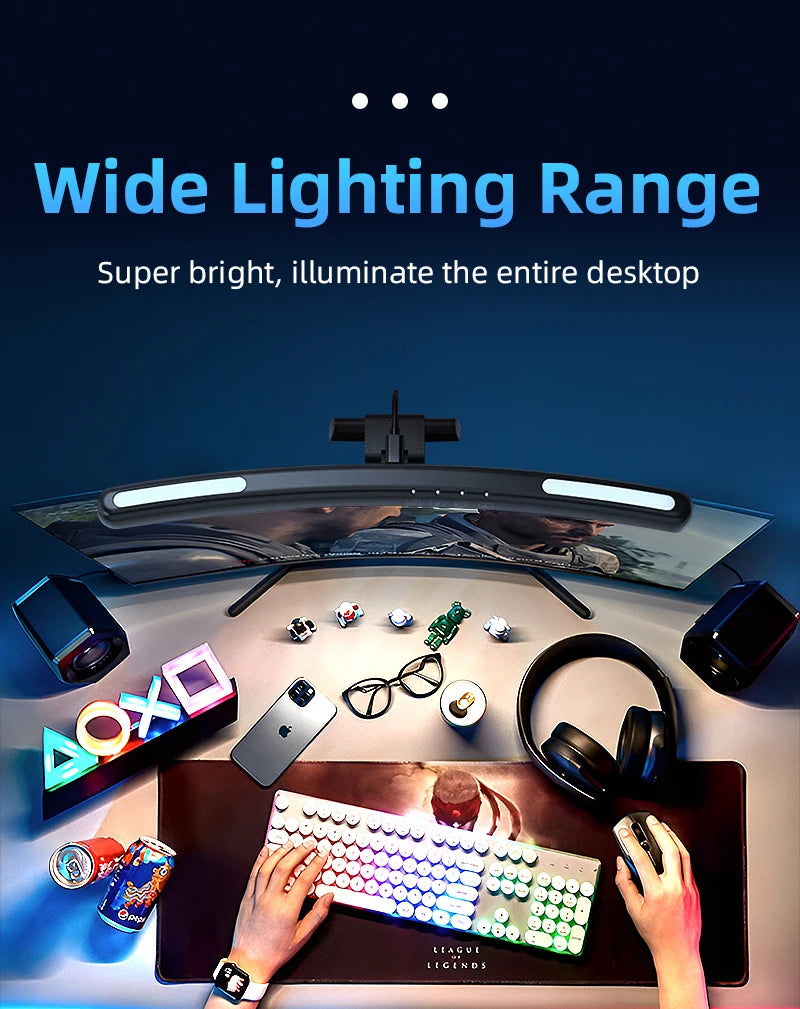 Led Monitor Light Bar Computer Lamps Reading Light Screen Hanging Desk Light Stepless Dimming Monitor For Bedroom Study Room