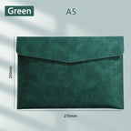 1pcs Leather A4/A5 File Bag Waterproof Wear-resistant Ultra-large Capacity Folder Business Office School File Storage Supplies