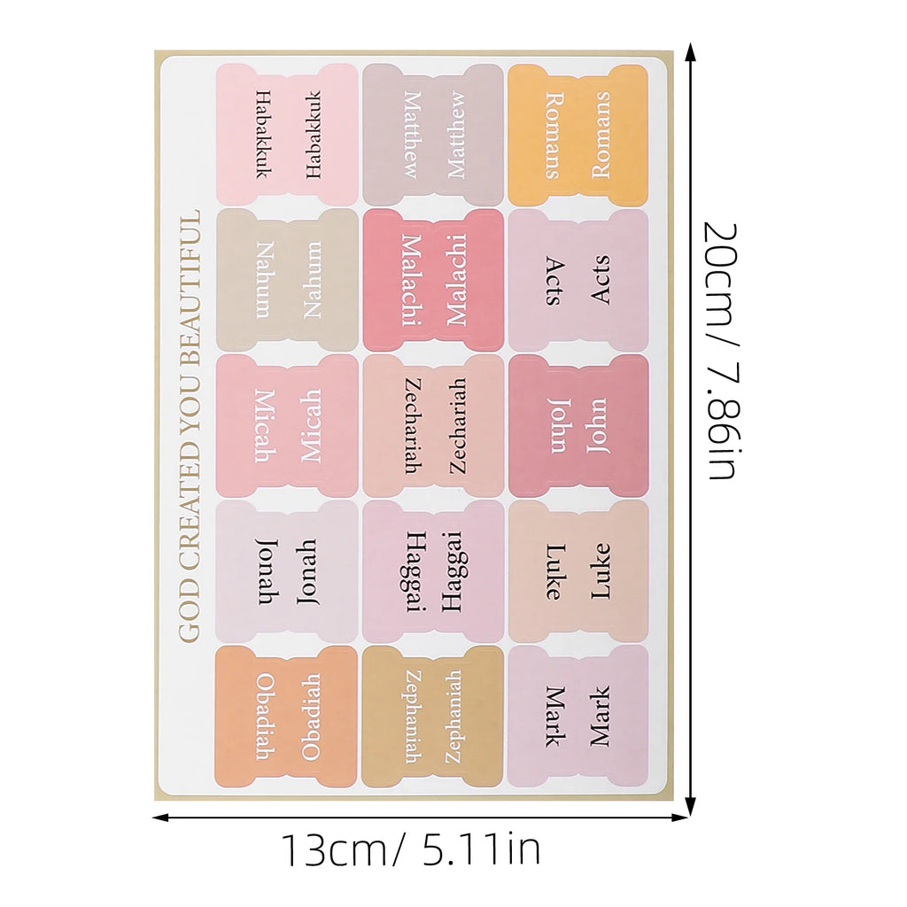 Bohemian Style Bookmarks Bible Index Tabs Clear Stickers For Easy Reading Study Supplies Page Markers