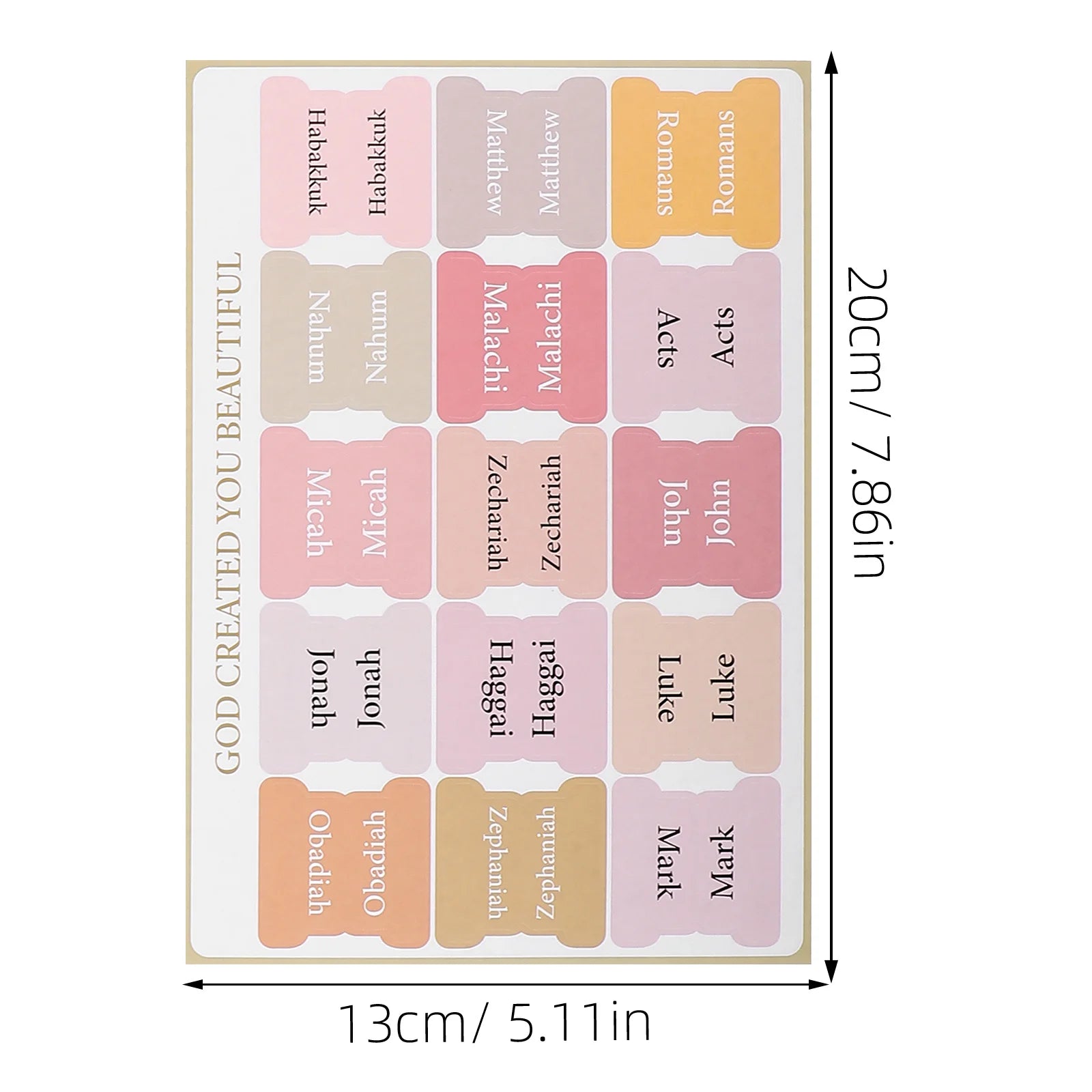 Bohemian Style Bookmarks Bible Index Tabs Clear Stickers For Easy Reading Study Supplies Page Markers
