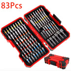 83Pcs Screwdriver Bit Set Impact Driver Drill Bit Set with Magnetic Nut Driver S2 Steel Cross Slot, Slotted,Square,Star,Hex,Torx