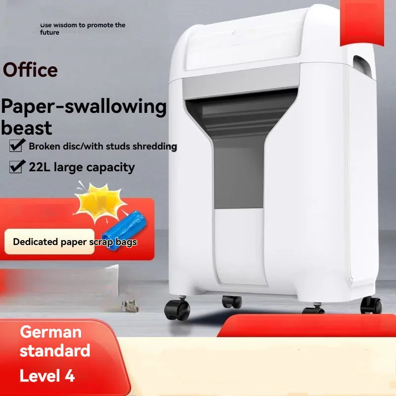 25L 4435 Office Electric Shredder for Shredding Paper Particles Book Nails Cards Confidential Specific Document Shredder Level 5