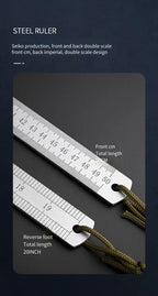 2.5mm Thick 50cm Stainless Steel Ruler Metric Inch Straightedge for Woodworking Construction Drafting Teaching and Measuring