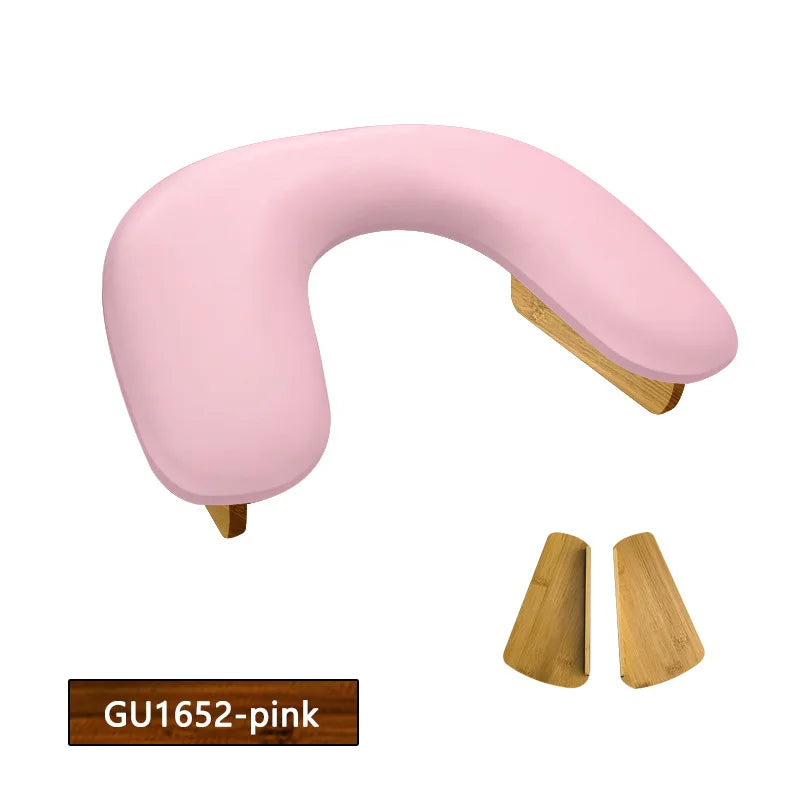 Nail Arm Rest with Rotating Phone Holder, Arm Rest for Nails Tech, PU Leather Nail Tech Arm Rest, U-Shaped Hand Rest