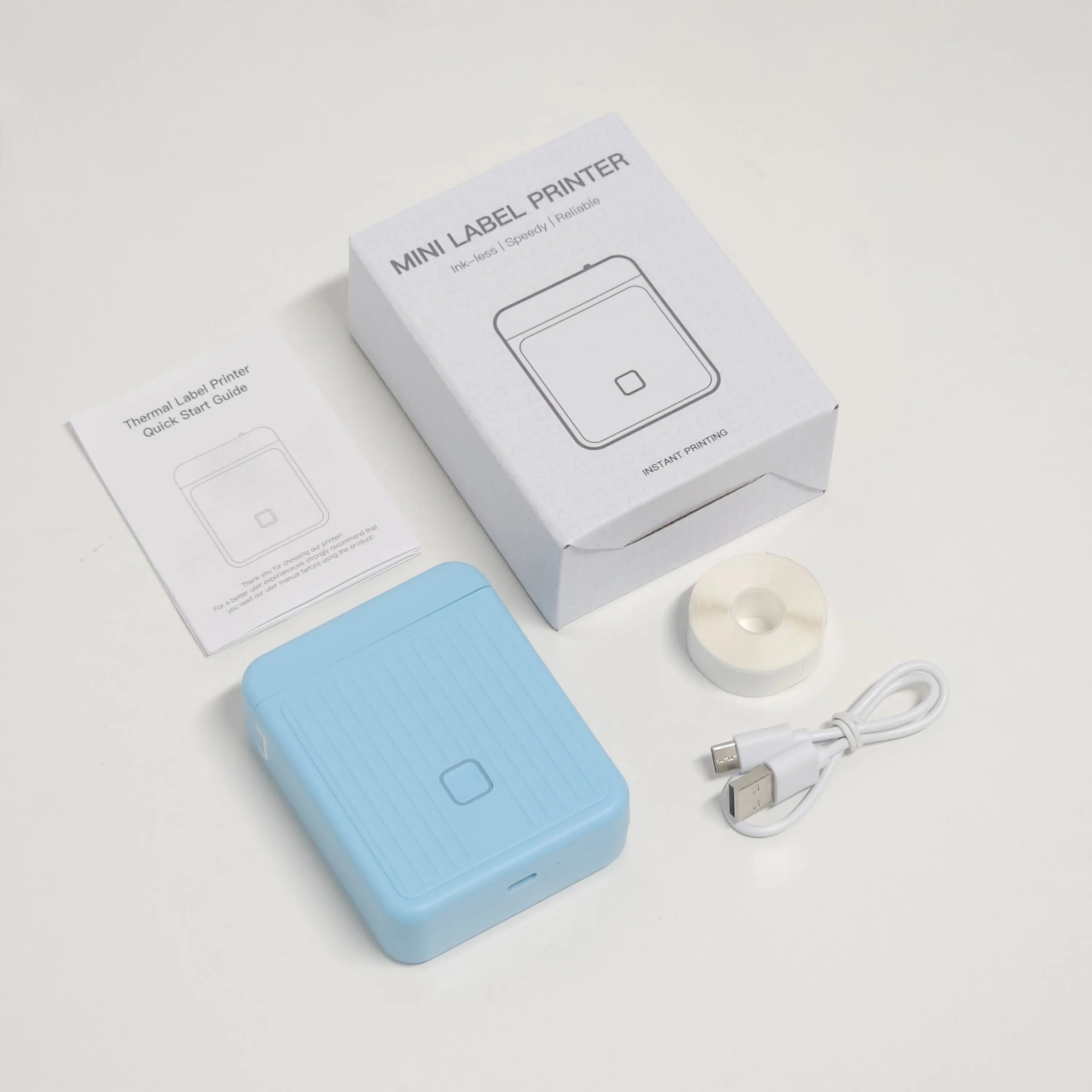 DOLEWA T01 Label Printer Portable Mini Thermal Printer Without Ink Bluetooth Wireless Labeling Machine DIY Barcode Sticker