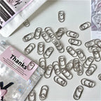 30pcs Silver Mini Heart Paper Clips Photo Cards Packing Materials Photo Clips Metal Paperclip Bookmark School Office Accessories