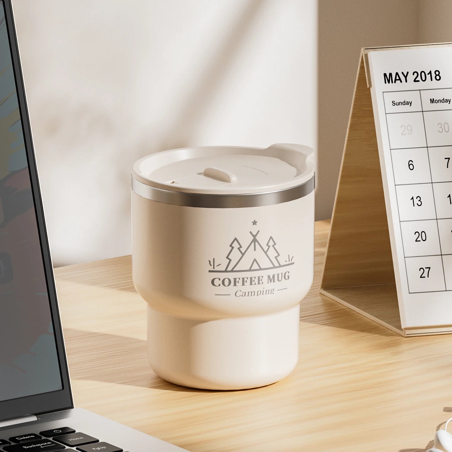 400ML Thermal Cup 304 Stainless Steel Double Layer Insulated Water Cup Office Milk Coffee Mug Student Portable Sealed Tumbler