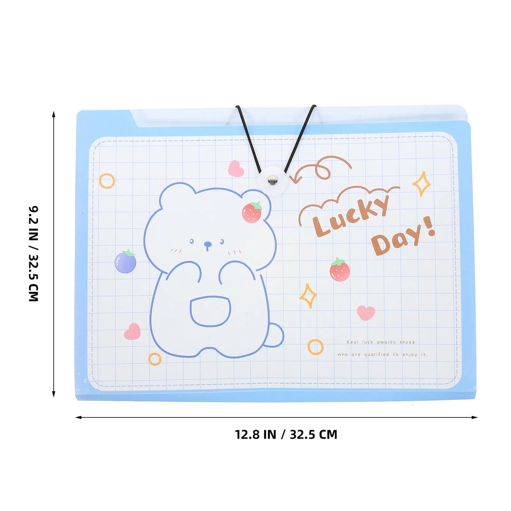 2Pcs Plastic File Folder with Multiple Pockets Expanding Accordion Design File Bag for Documents Checks Currency Letters