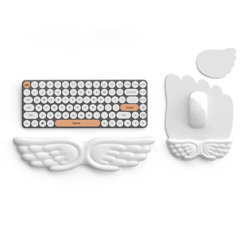Mechanical Keyboard, Mouse, Wrist Rest, Computer Keyboard, Laptop, Angel Wing, Memory Foam, Mouse Pad Wrist Support