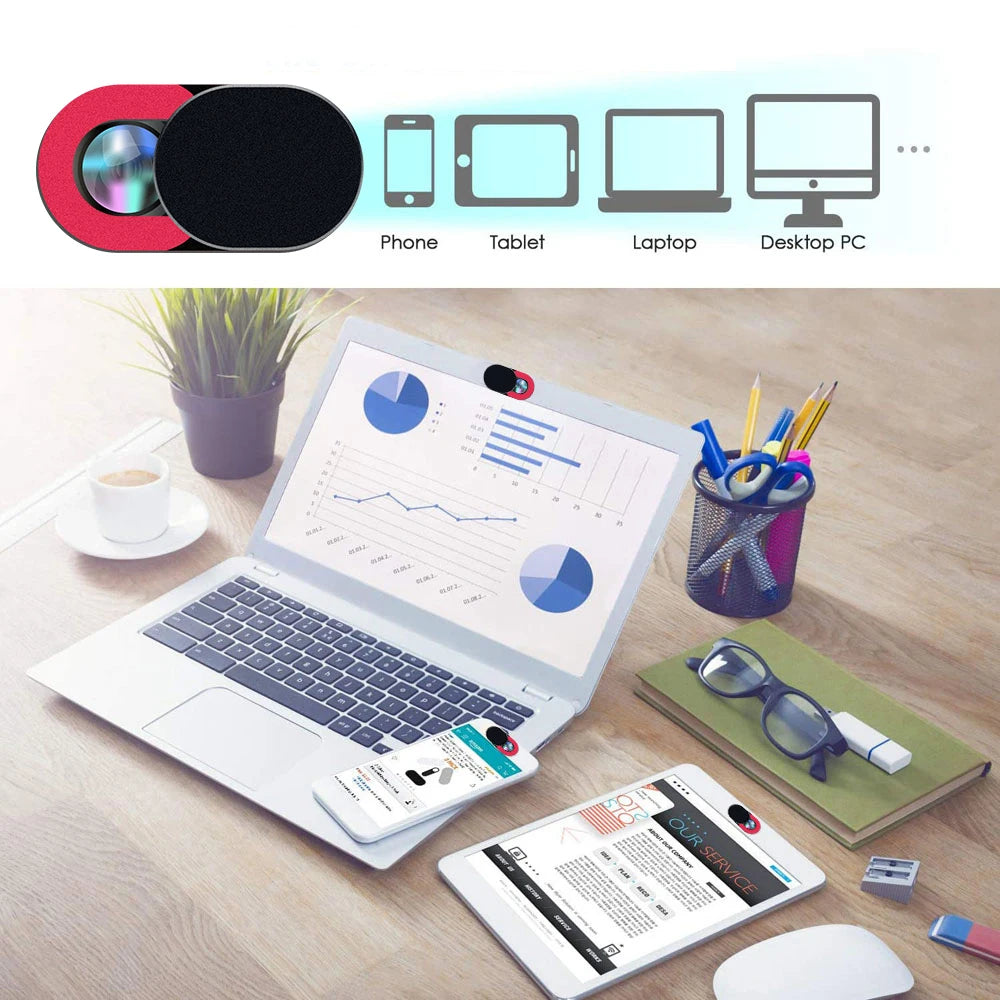 Laptop Camera Privacy Cover Webcam Cover Shutter Adhesive Slider for IPad Tablet Web Pc Camera Mobile Phone Lens Privacy Sticker