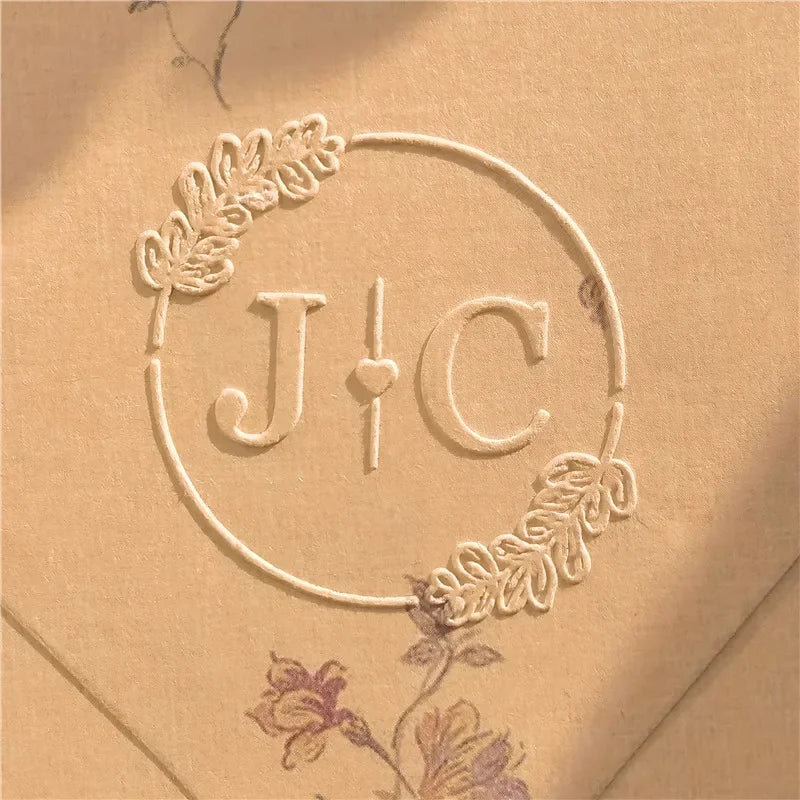 Customize Embossing Stamp Wedding Monogram Embosser Stamp,Personalized 2 initials Embosser Stamp,Wedding gift,hand held embosser