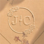 Customize Embossing Stamp Wedding Monogram Embosser Stamp,Personalized 2 initials Embosser Stamp,Wedding gift,hand held embosser
