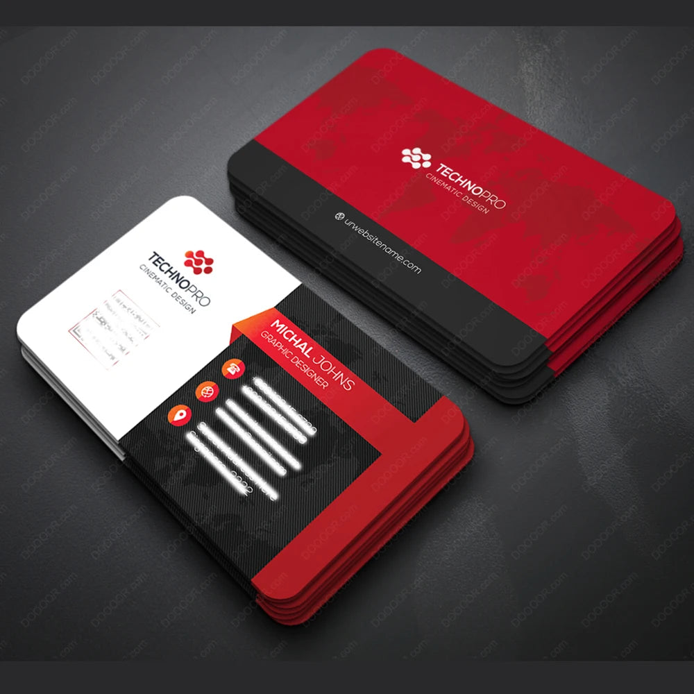 100PCS Custom Logo Color Double-Sided Small Business Card Thank You Card Gift Card 300gmg Paper 9x5.4cm