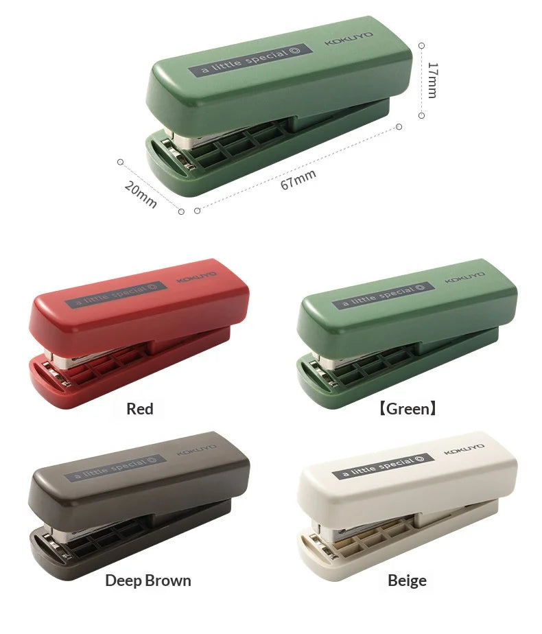 Kokuyo A Little Special 10#Needle Mini Stapler,Strong&Easy Lightforce Effortless Stapling Tool for School,Home,Office,Exam,Files